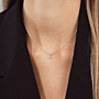 Single Letter + Birthstone Ketting