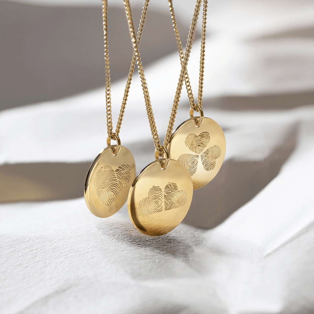 Family Fingerprint Coin Necklace