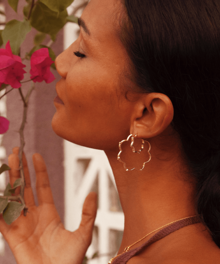 Rosette Tiny Hoops